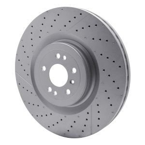 Mercedes-Benz GL63 AMG Brake Rotor (1) - Front - R1 Concepts - GeoSPEC Coated - Drilled and Slotted - `12-`19